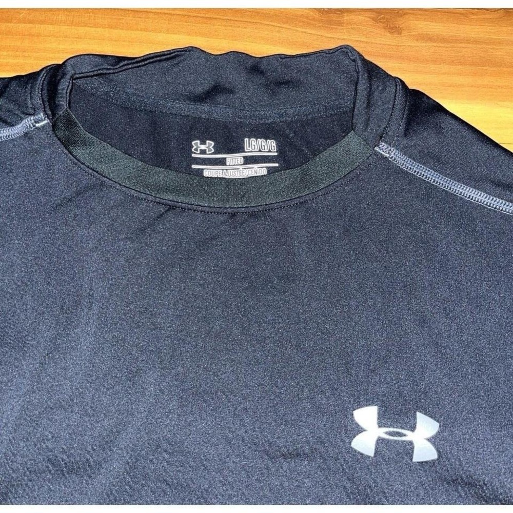 Mens Under Armour Fitted Camp Workout Athletic Performance Top Shirt - Picture 3 of 5